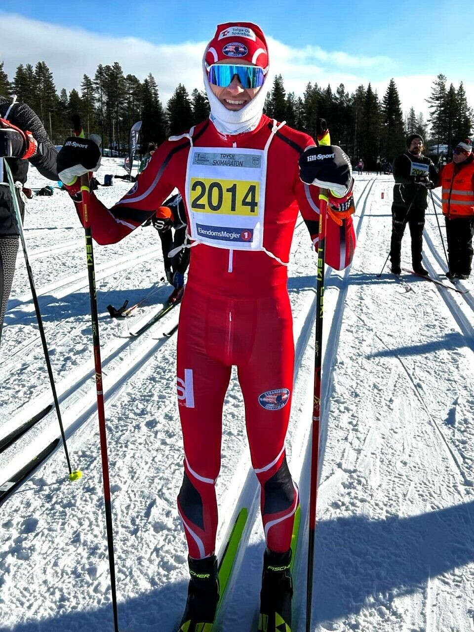 Vegard Osvold fra Strandbygda IL var bestemann på halvmaraton med 1:06:23. (Foto: Amund Sigstad)