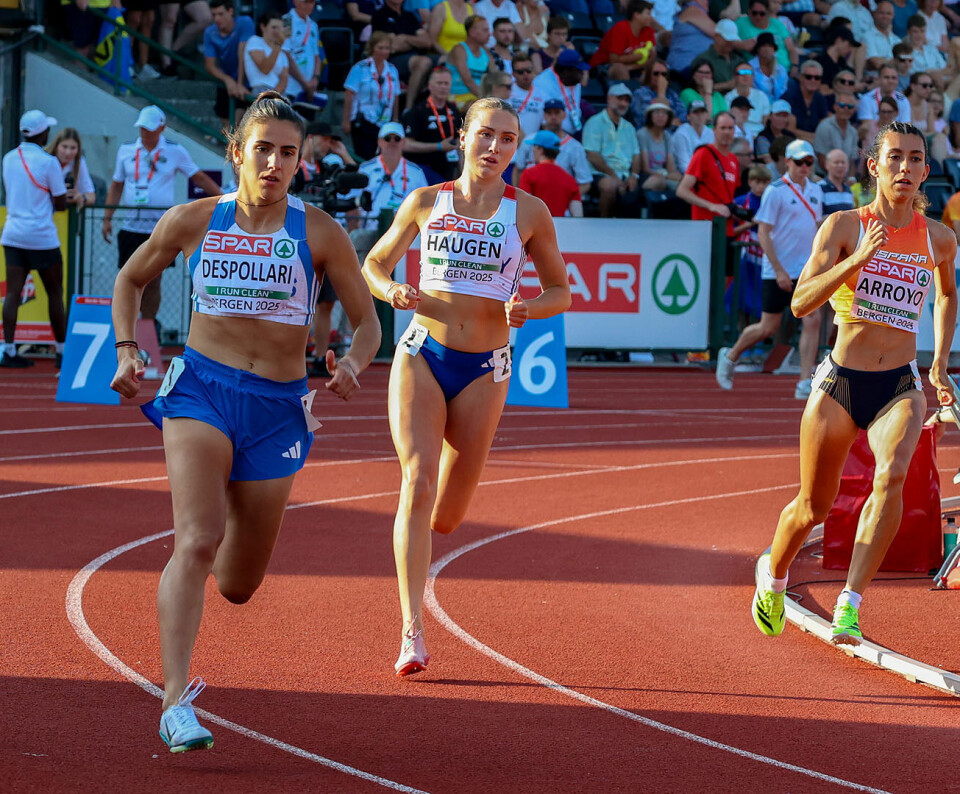 Gledelig nok hadde vi en norsk løper til start i finalen, 20 år gamle Nora Haugen fra Sandnes IL.