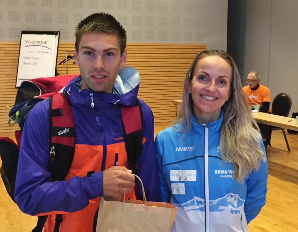 Vinnerne Anita Iversen Lilleskare og Geir Steig satte begge løyperekord i Balestrand Opp. (Arrangørfoto) Vinnerne Anita Iversen Lilleskare og Geir Steig satte begge løyperekord i Balestrand Opp. (Arrangørfoto)