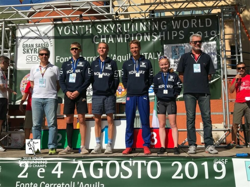 Gull til Live Sollid og Per-Christian Færøvik Grieg i ungdoms-VM i Skyrunning Norges tropp_foto_ISF.jpg
