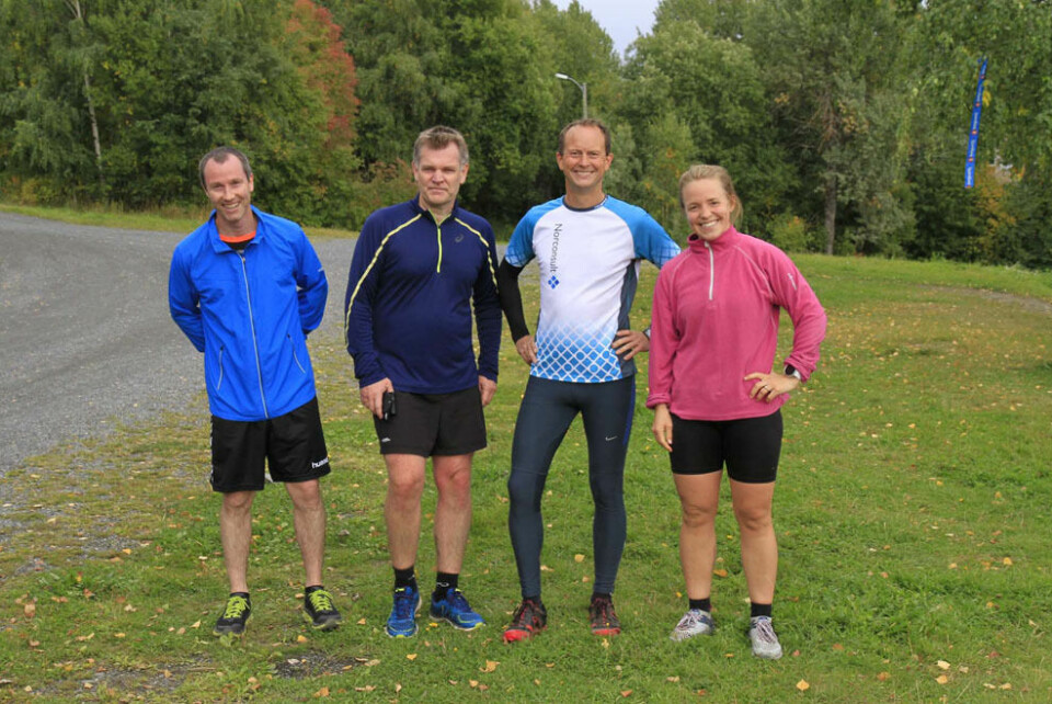 Olympiaparkløpet i Sørdalskarusellen er godt i gang 06 Fra venstre Terje Eikanger Bjørn Gravrok Petter Kittelsen og Karoline Brøste alle fra Team Norconsult.jpg