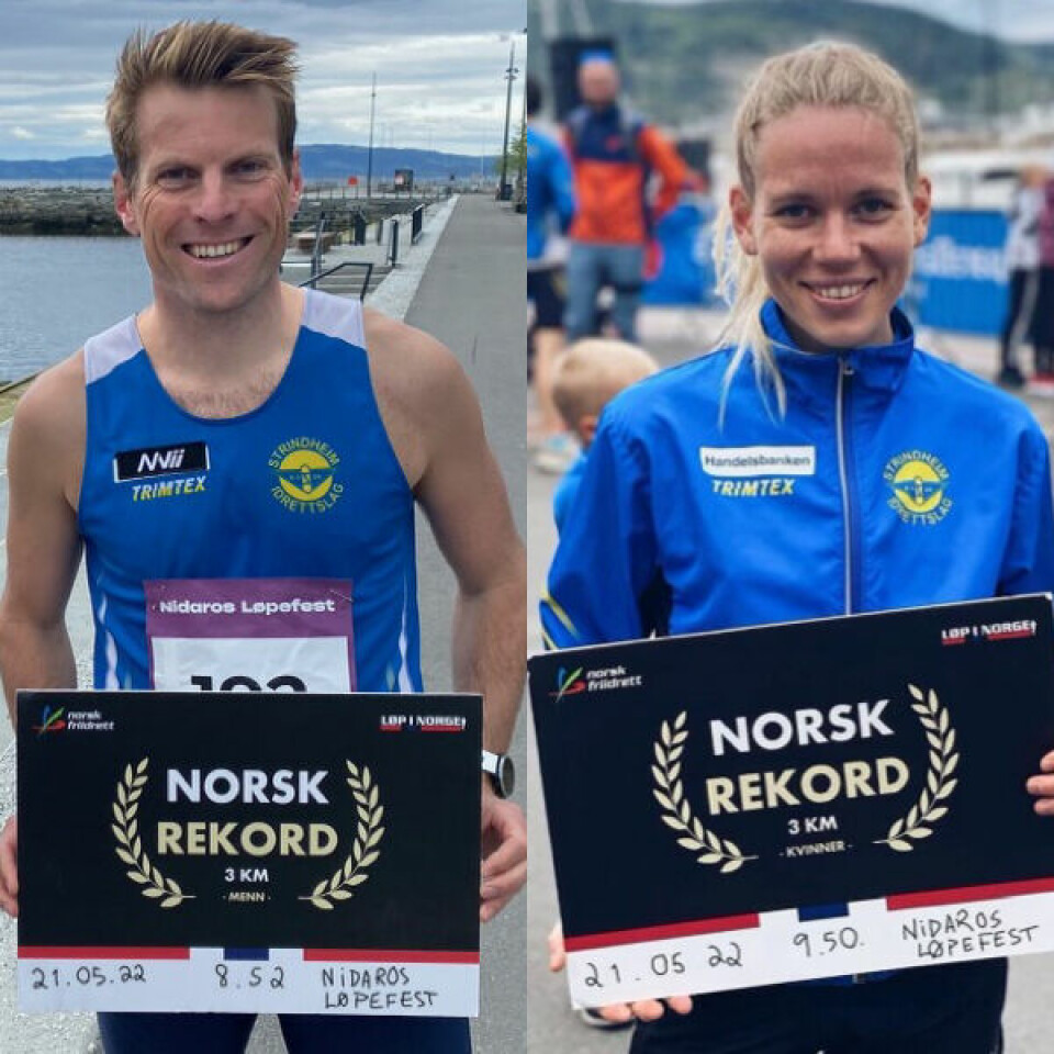Står norgesrekorden på 3 km for fall i rekordløypa til Forusløpet? Norsk rekord 3km Maridal Kvaal Oesterboe.jpg