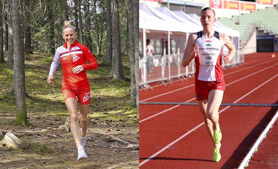 Kristin Waaktaar Opland har rekorden i klasse K40-44, mens Magnus Øyen har den i klasse M14-15. (Foto: privat / Tom Arild Hansen) Kristin Waaktaar Opland har rekorden i klasse K40-44, mens Magnus Øyen har den i klasse M14-15. (Foto: privat / Tom Arild Hansen)