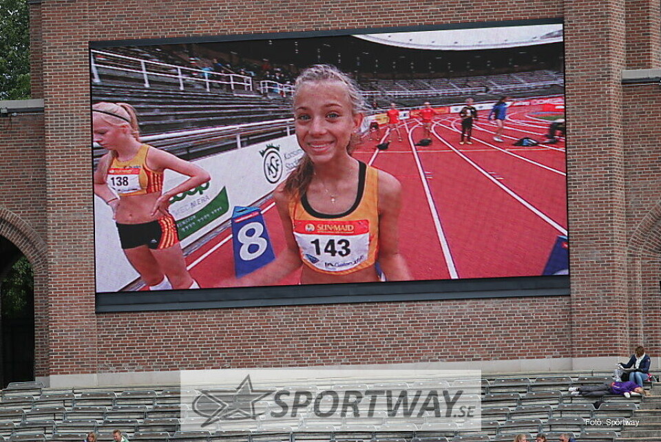 Gode norske resultater på DN Galan Youth Bilde 9 Alle deltagerne ble presentert både på stadions storskjerm og på WebTV.jpg