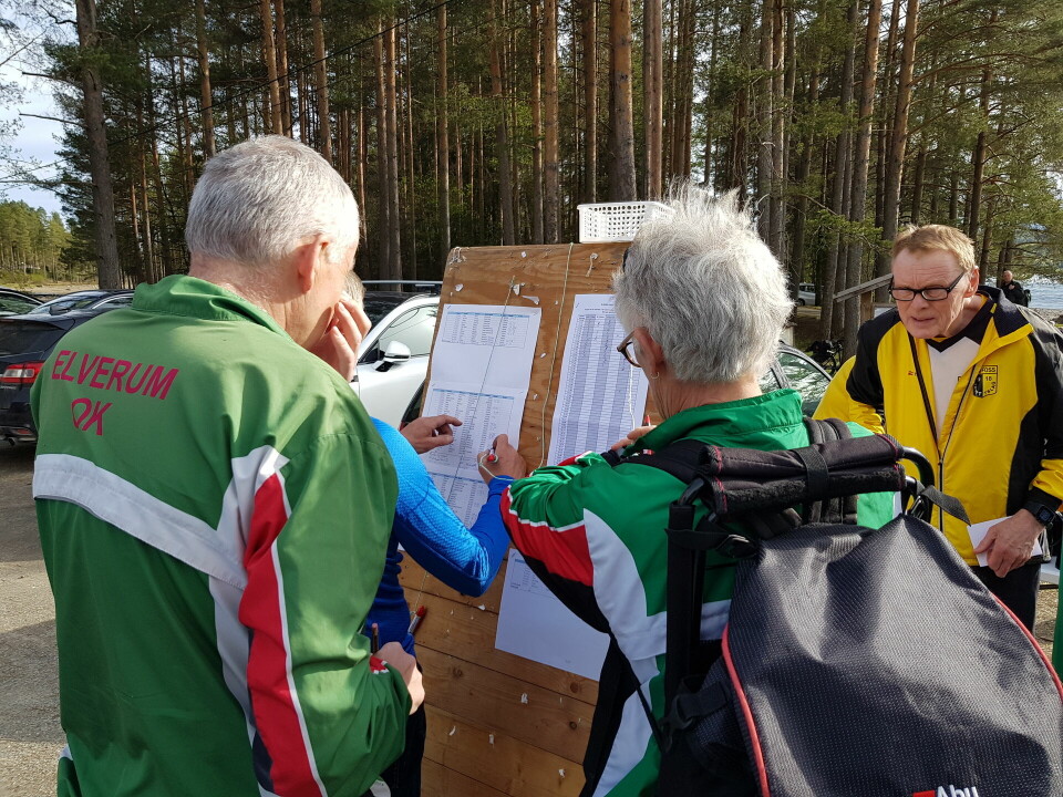 Her velger løperne sin starttid.