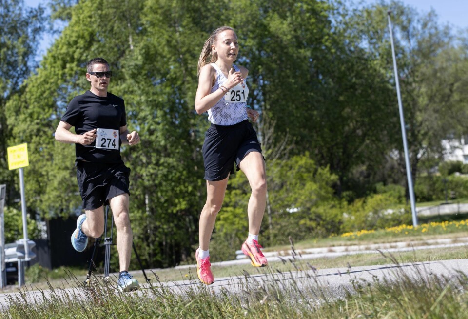 Ungarske Flora Pregun er ei bereist dame, og 18 mai hadde hun funnet veien til Eidsvoll og Perseløpet. (Foto: Bjørn Hytjanstorp)