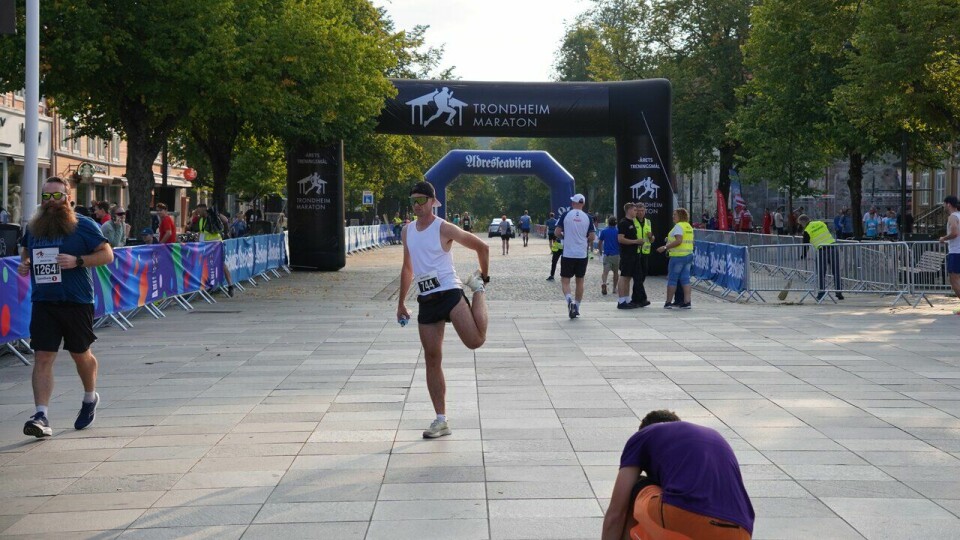 Kamil Kos tøyer maraton under Trondheim Maraton