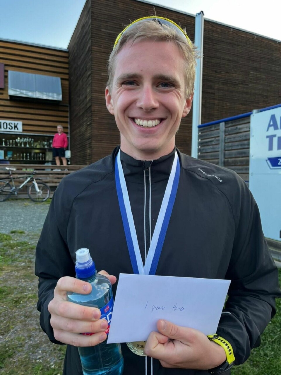 David Stefan Rieger med et (ultra)bredt glis lørdag kveld! (Foto: Michelle Skurdal)