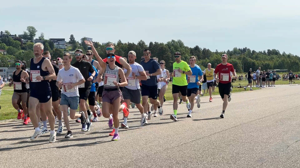 Stine Næss Hartmann koser seg med 5K-løp. (Foto: Tom-Arild Hansen)