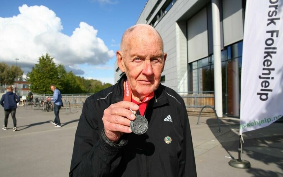 Lørenskogløpet 2018 - Olav Linde - 85 år 27 september løp 5 km (1024x641)