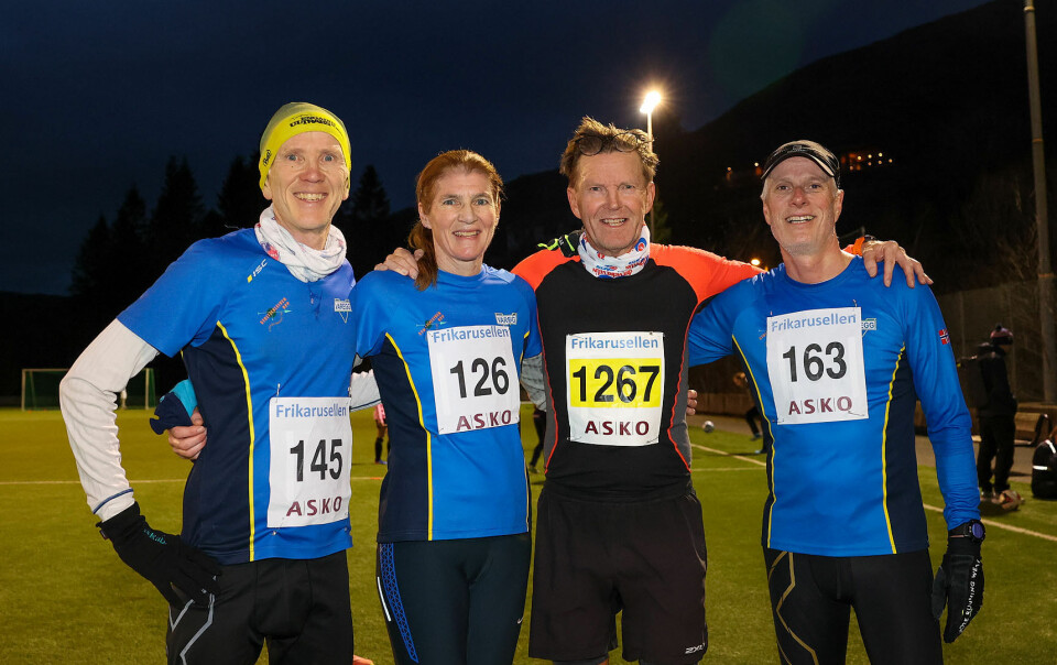 Vareggløperne gjorde det godt. Her er Bjørn Harald Bongom, Hanne Elisabeth Liland, Magne Aunebakk og Øystein Brun.