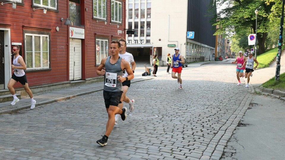 Nr 676 Andreas Torsvik kom på tredjeplass under maratondistansen under Trondheim Maraton 2024