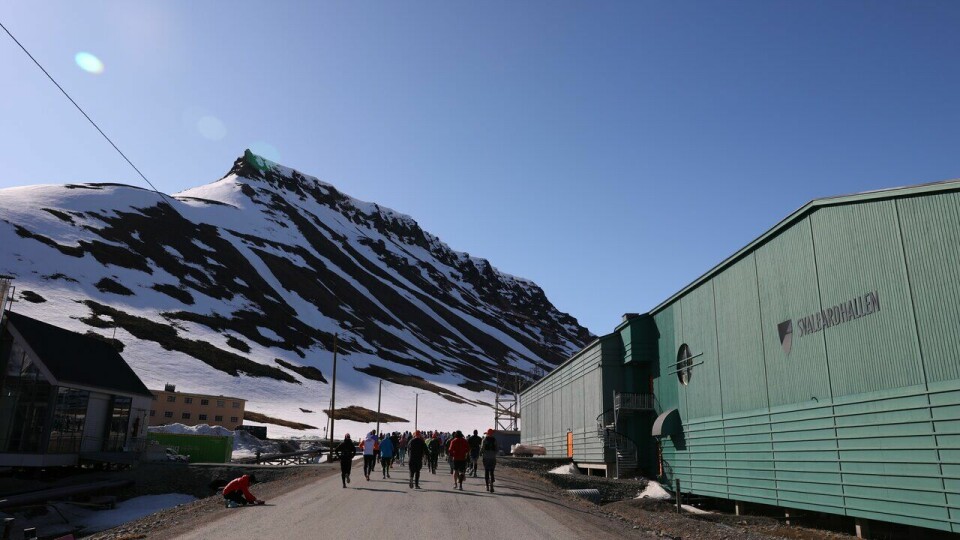 Starten på maraton under Spitsbergen Marathon 2023