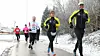 F.v.: Rune Mortensen, Torunn Tofteng og Stein-Erik Bakke løp halvmaraton under Jessheim Vintermaraton 2023