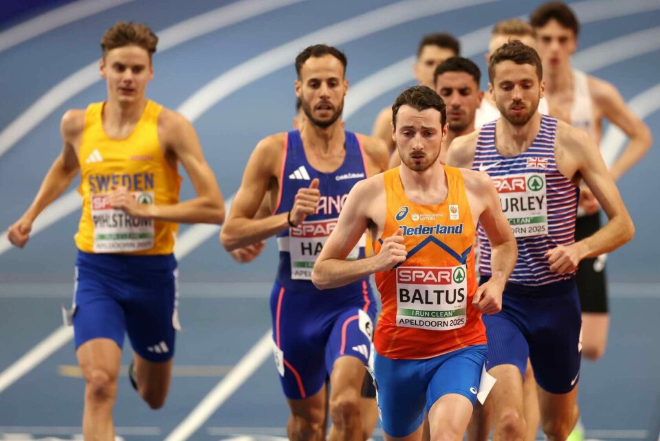 Fra starten i det 3. heatet der Samuel Pihlstrøm, Neil Gourley og Azeddine Habz gikk til finale. (Foto: Dean Mouhtaropoulos/Getty Images)