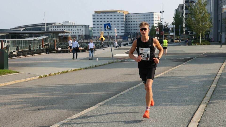 Trym Tangen Solsvik kom på andreplass på maratondistansen under Trondheim Maraton 2024