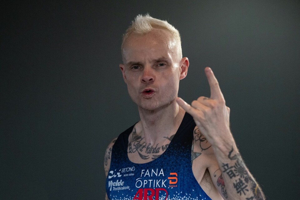 Bjørn Tore Kronen Taranger i kjent stil etter halvannen time på Quality Hotel River Station torsdag formiddag. (Foto: Samuel Hafsahl)