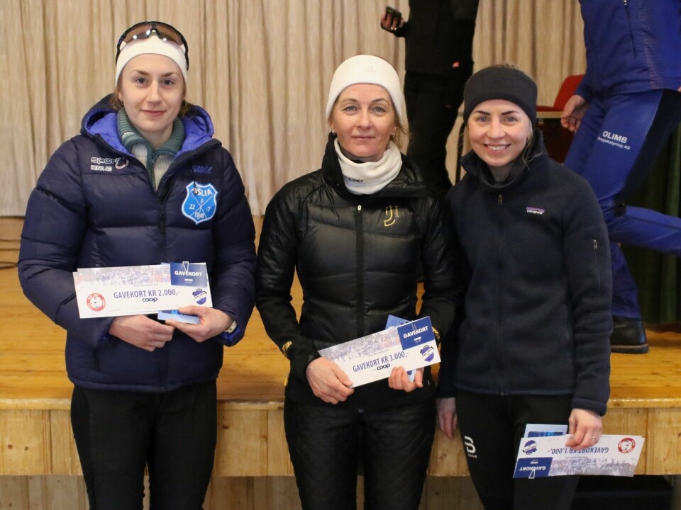 Topp tre kvinner (fra venstre): Stine Johansen, Lin Iren Sætre og Kristine Torgersen. (Foto: Rolf Bakken)
