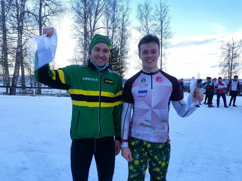 To beste herrene i lang løype: Erik Langedal Breivik (til v.) og Lars Lien.