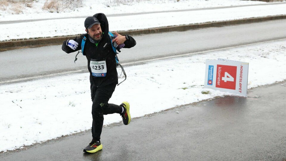 Janis Minkevics løp maraton under Jessheim Vintermaraton 2023