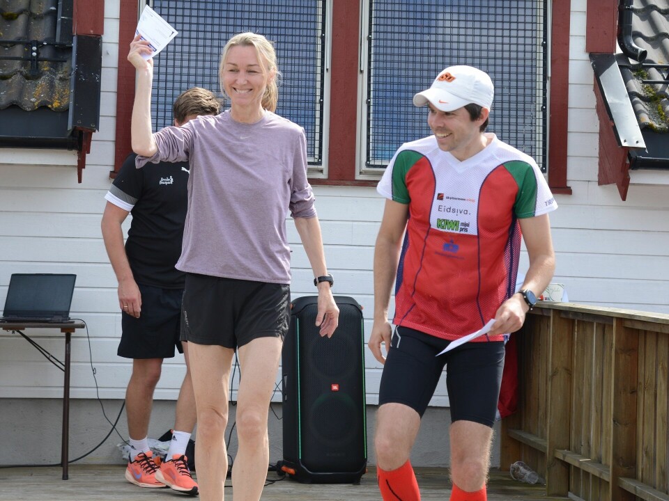 Fornøyde vinnere på 10 km.