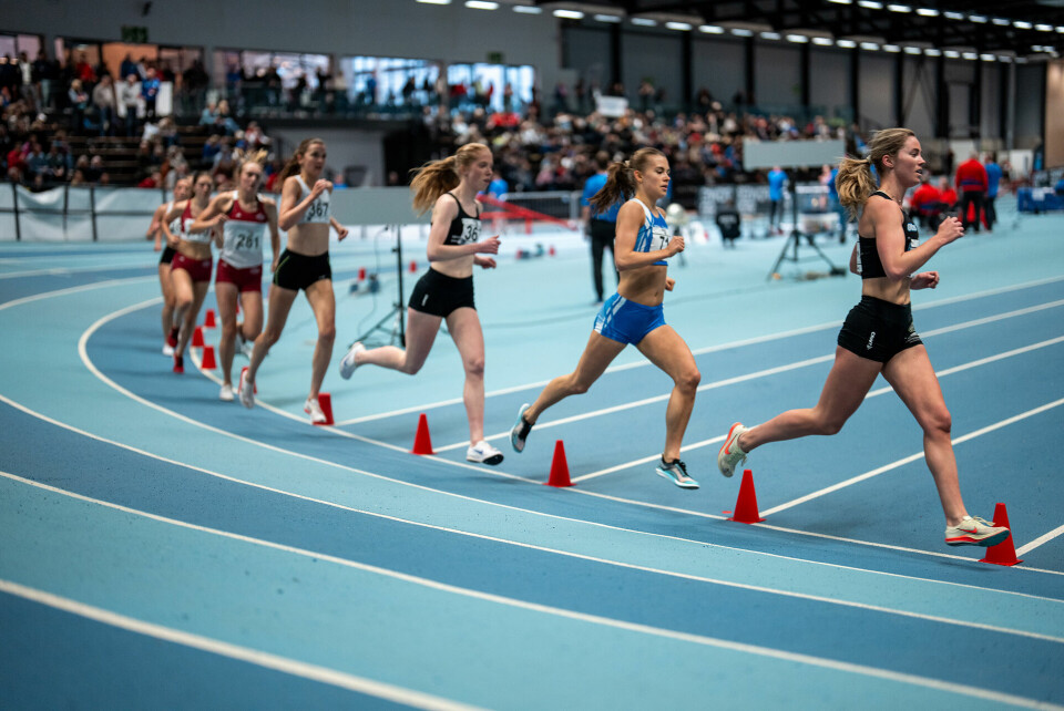 Sigrid Jervell Våg avanserte til 4. plass etter cirka 1000 meter. (Foto: Samuel Hafsahl)