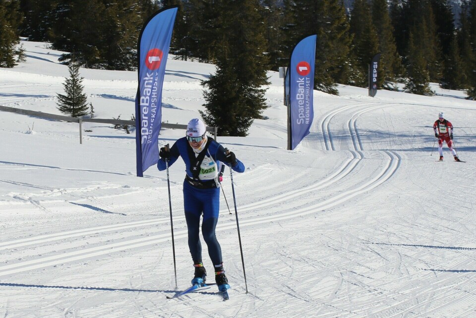 Carl Fredrik Hagen koste seg tydeligvis med skirenn og et straålende resultatet.