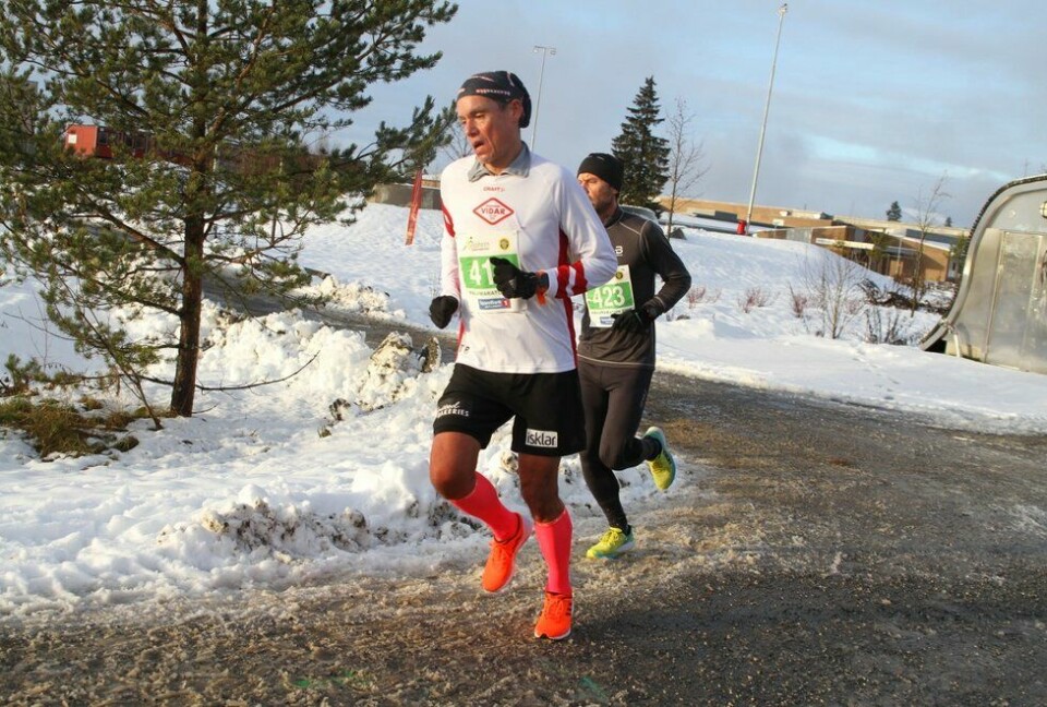 Tim Bennett i Jessheim Vintermaraton 2019 (Foto:Olav Engen) Tim Bennett i Jessheim Vintermaraton 2019