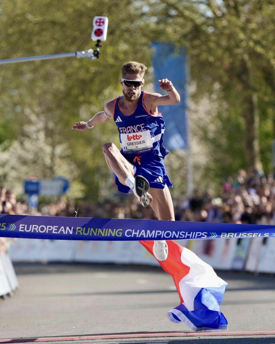 Den suvernes vinneren Jimmy Gressier kunne showe på oppløpet. (Foto: European Athletics)