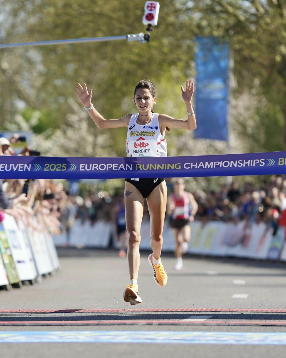 Chloé Herbiet inn til EM-gull. (Foto: European Athletics)