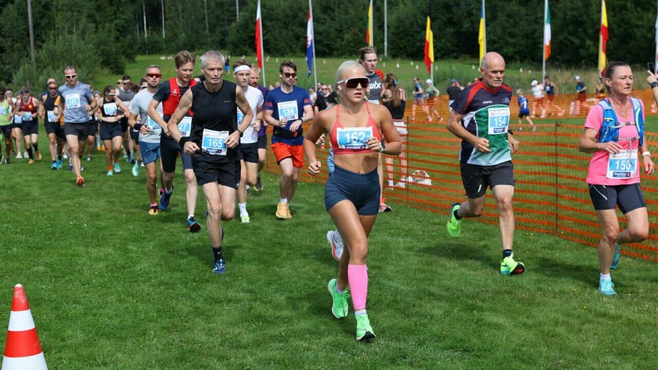 Emilie Ruud Lia (nr. 162) kom på tredjeplass i kvinneklassen på halvmaratondistansen under Kongsvinger Maraton 2024
