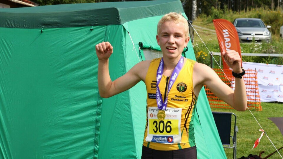 Fabian Vibekken vant minimaraton under Kongsvinger Maraton 2024