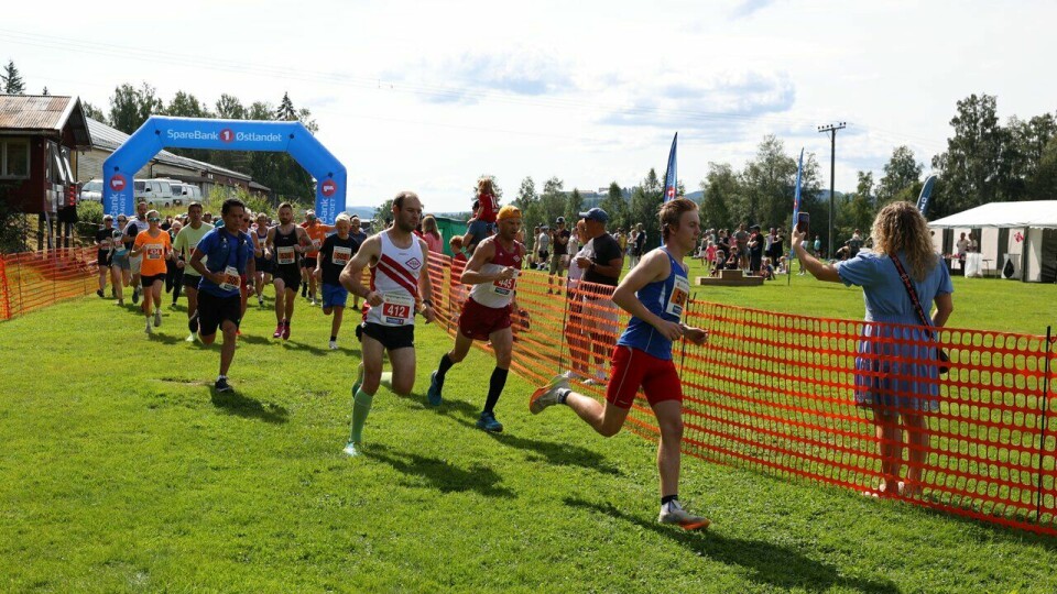 Starten på Kongsvingermila under Kongsvinger Maraton 2024