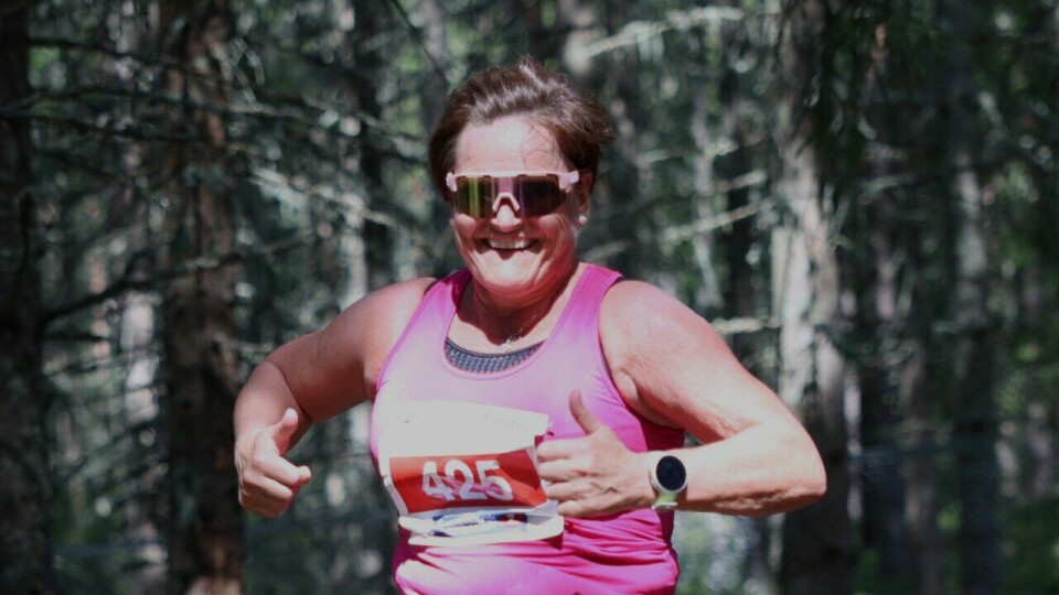 Trine Beate Larsen løp Kongsvingermila under Kongsvinger Maraton 2024