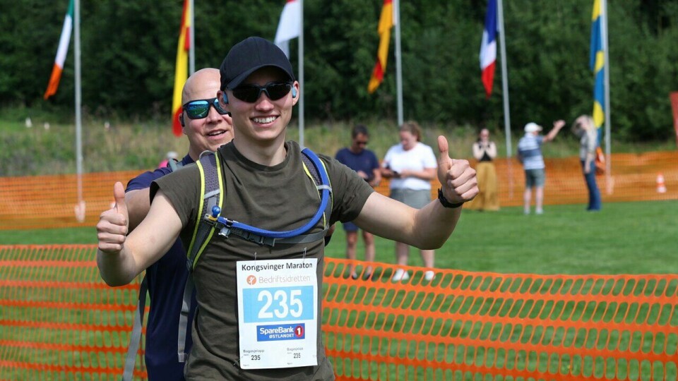 Mikael Stabell løp halvmaraton under Kongsvinger Maraton 2024