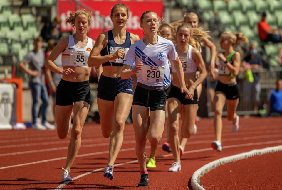 Marte Hovland da hun perset på 800 m med 2.12.23 under Boysen Memorial 12. juni i fjor. (Foto: Samuel Hafsahl) Marte Hovland da hun perset på 800 m med 2.12.23 under Boysen Memorial 12. juni i fjor. (Foto: Samuel Hafsahl)