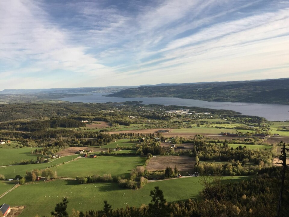 Utsikten fra Lundehøgda som kunne nytes i solsteiken lørdag. (Foto fra løpets facebookside) Utsikten fra Lundehøgda som kunne nytes i solsteiken lørdag. (Foto fra løpets facebookside)