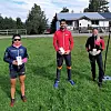 Tre løypevinnere samlet: Cathrine Andersen (til v.) som vant 17 km for damer sammen med begge vinnerne på 11 km, Per-Arne Bakken og Solveig Torsvik.