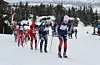 Fra 2 km etter starten på i eldste gutteklasse med starten med Filip Olaussen i føringen foran Kasper Inderhaug og vinneren Håkon Kolderup. (Foto: Rolf Bakken)