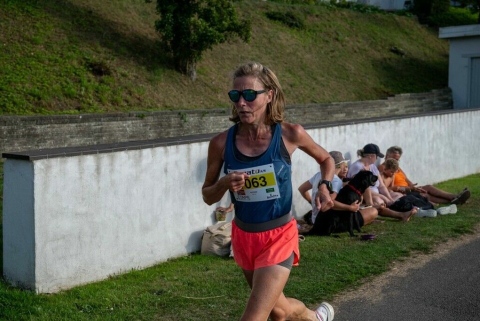Katrine Rolid ble nest best av de norske totalt, og nest best i klasse 45 til 49 år. (Foto: Rene Bjørn Hansen / Etape Bornholm)