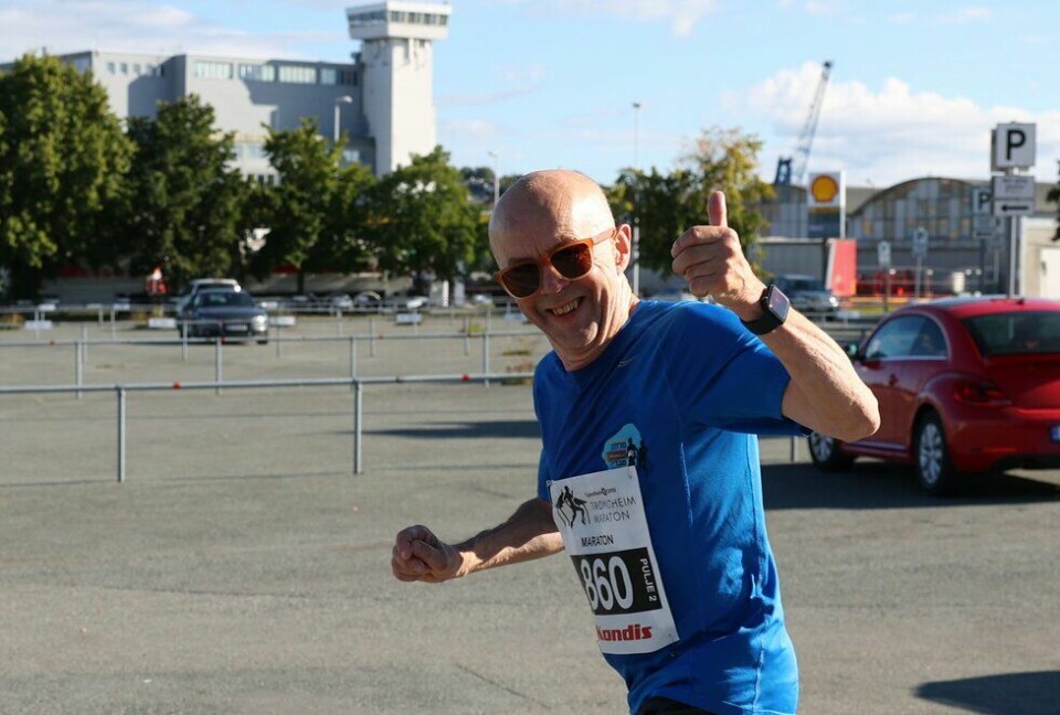 Helge Fuglseth løp maraton under Trondheim Maraton 2022