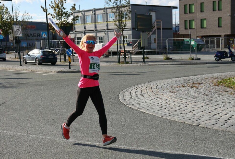Sunniva Bondø Sørensen løp teamstafett under Trondheim Maraton 2022