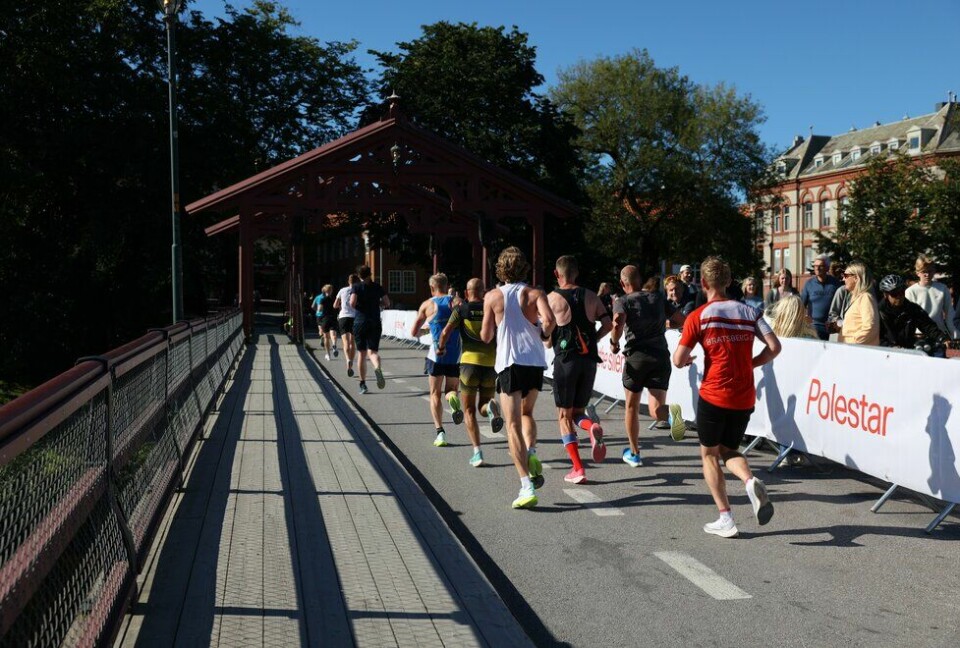 Gamle bybro på halvmaraton under Trondheim Maraton 2022