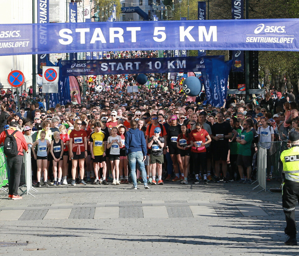 Klart til start for den tredje av i alt fire puljer på 5 km. (Foto: Kjell Vigestad)