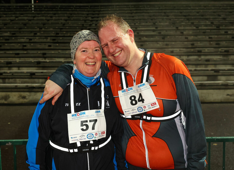 Ingvild Karin Opedal og Tom-Eirik Thorgersen var begge godt fornøyde med løpene sine. (Foto: Arne Dag Myking)
