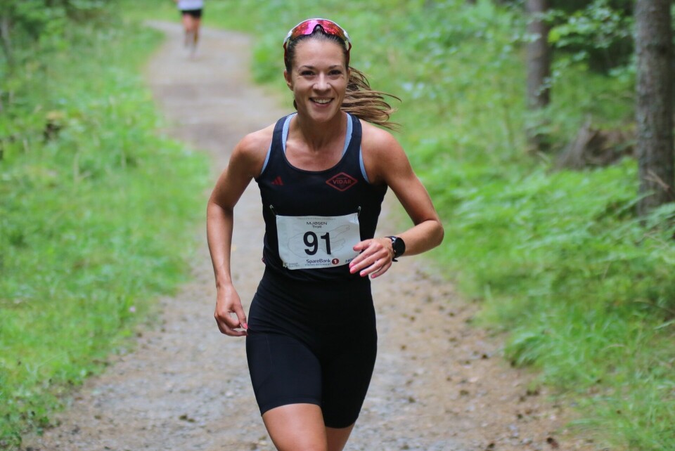 Trail-vinner Vilde Antonsen så ut til å kose seg inn til seier.