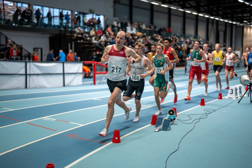 Mathias Moen fikk også noen runder i tet. (Foto: Samuel Hafsahl)