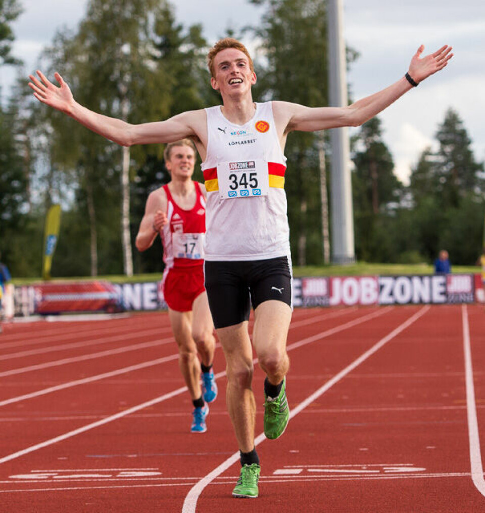 5000 m: Marius Vedvik spurtet fra Sondre Nordstad Moen 5000m_finale_22_august_2014_26.jpg