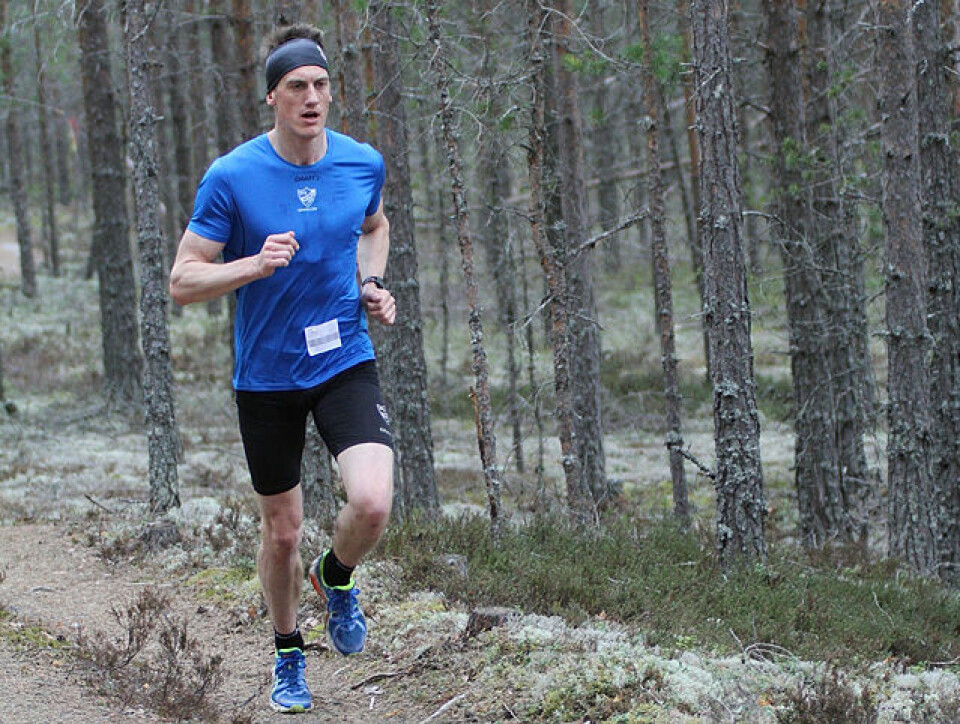 Johan Edin i Gå-joggen i Stavåsen i 2013. Johan Edin i Gå-joggen i Stavåsen i 2013.