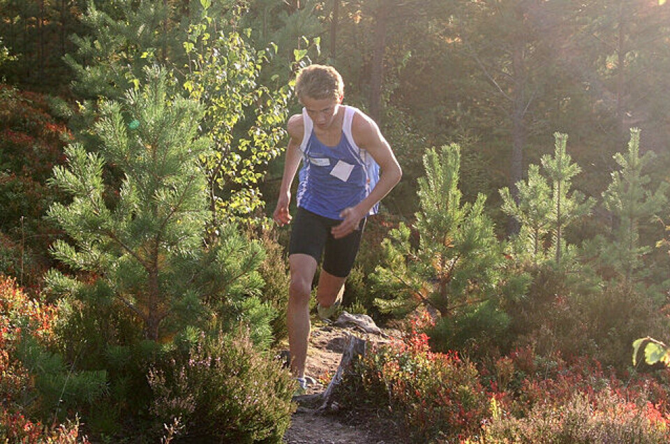 Petter Myhr på toppen ved Jordbærkirka i fjorårets gå-jogg i i Vallset. (Foto: Willy Pedersen) Petter Myhr på toppen ved Jordbærkirka i fjorårets gå-jogg i i Vallset. (Foto: Willy Pedersen)